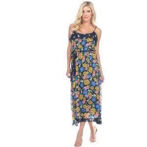 NWT Johnny Was Jade Rodas Floral Mixed Tier Midi Dress Boho L31219
